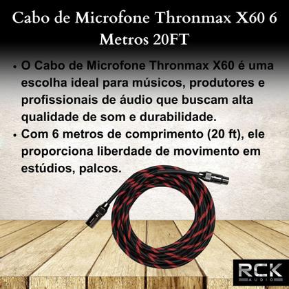 Imagem de Cabo de Microfone Thronmax X60 6 Metros 20FT