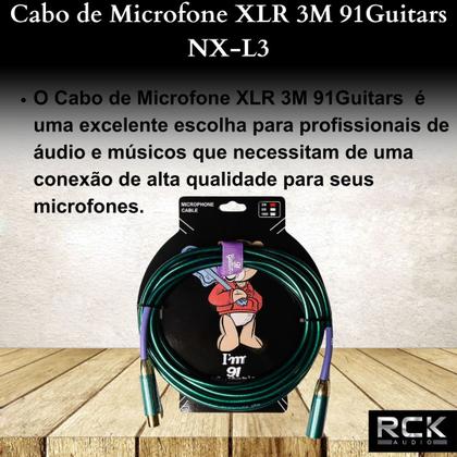 Imagem de Cabo de Microfone XLR 3M 91Guitars NX-L3