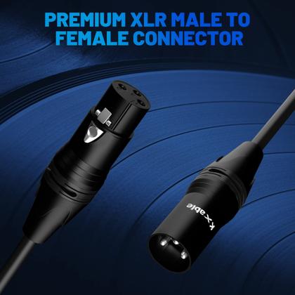 Imagem de Cabo de microfone XLR Kxable de 10,67 m (pacote com 2) blindado de macho para mulher
