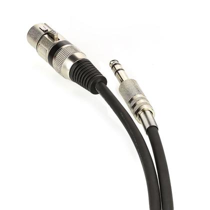 Imagem de Cabo de Microfone XLR para P10 Estereo - Preto - 20 Metros