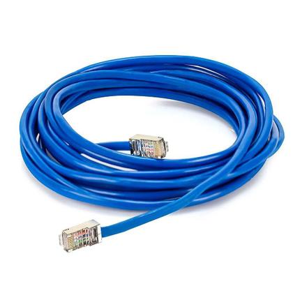 Imagem de Cabo De Rede 10 Metros Lan Internet Crimpado Rj45 Cat5E Azul