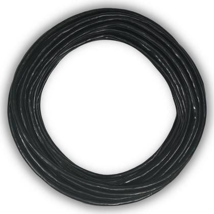 Imagem de Cabo de Rede 100% Cobre 20 Metros CAT6 Preto Área Externa Dupla Capa Blindado UTP Fio Lan