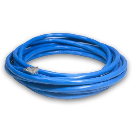 Imagem de Cabo de Rede 100% Cobre 5 Metros CAT6 Azul Área Externa Dupla Capa Blindado UTP Fio Lan