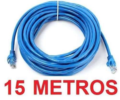 Imagem de Cabo de Rede 15 Metros RJ45 Cat5E Patch Cord UTP LAN Internet