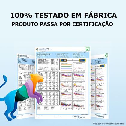 Imagem de Cabo De Rede 3 Metros Patch Cord Cat5e UTP 100% Cobre Furukawa Azul