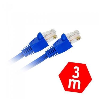 Imagem de Cabo de Rede 3 Metros RJ45 Cat5E Patch Cord UTP LAN Internet
