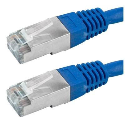 Imagem de Cabo De Rede Blindado 10m Ethernet Rj45 Cat5e Azul 10 Metros