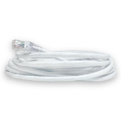 Imagem de Cabo De Rede Branco CAT6 100% Cobre 10 Metros Crimpado Patch Cord Ethernet Lan Cftv Pronto