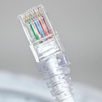 Imagem de Cabo De Rede Branco CAT6 100% Cobre 30 Metros Crimpado Patch Cord Ethernet Lan Cftv Pronto