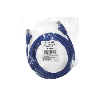 Imagem de Cabo De Rede CAT.5E 2.5 Metros RJ45 CAT5E25BL Patch Cord PlusCable