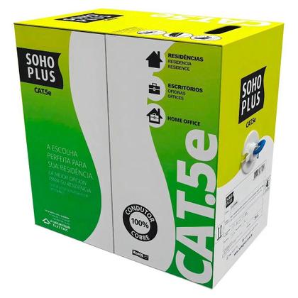 Imagem de Cabo de Rede CAT.5e Furukawa SOHOPLUS, 305 Metros, Cinza - 23200102