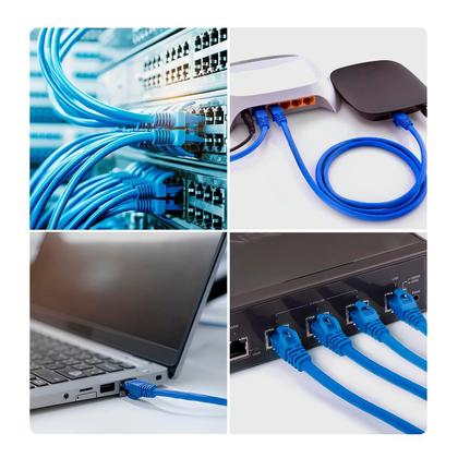 Imagem de Cabo De Rede Cat6 50 Metros 50m Ethernet Lan Giga Rj45 Crimpado Boyu Cell