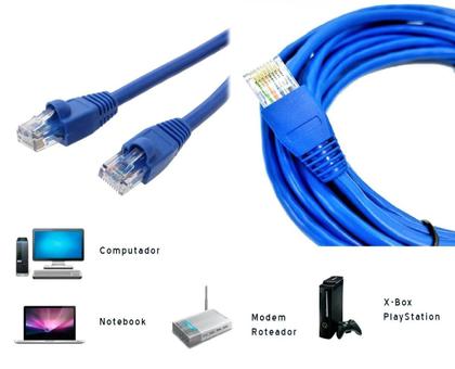 Imagem de Cabo De Rede Cat6 50 Metros Ethernet Lan Giga 10/1000 50m
