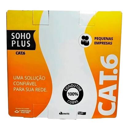 Imagem de Cabo de Rede Cat6 Furukawa 24AWGX4P 305 metros Azul