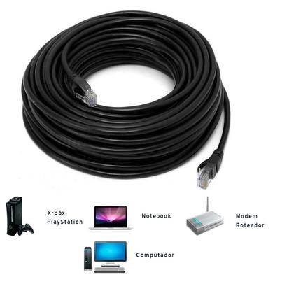 Imagem de Cabo De Rede Cat6 Utp Internet Rj45 Blindado 20 Metros