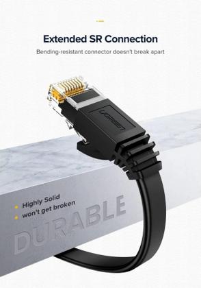 Imagem de Cabo De Rede Ethernet Flat Cat6 U/utp Ugreen 50174 2 Metros