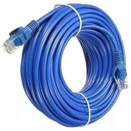 Imagem de Cabo De Rede Ethernet Lan Rj45 Cat5e Internet Montado Crimpado Com 20 Metros