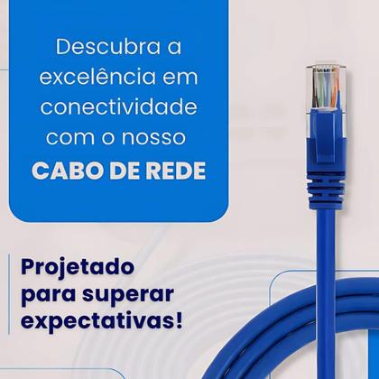 Imagem de Cabo de Rede Ethernet Patch Cord RJ45 Cat5e UTP- 3 Metros