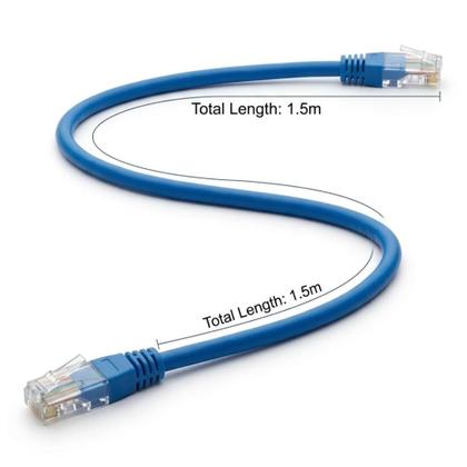 Imagem de Cabo De Rede Furukawa Patch Cord CAT.6 U/UTP CMX 1,5M Azul - T568A/B