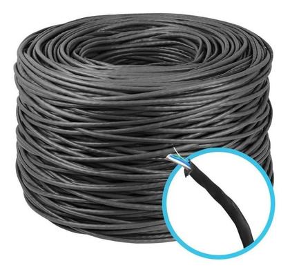 Imagem de Cabo De Rede Internet Cftv Cat5 Rj45 Com Nfe 300 Mts Preto