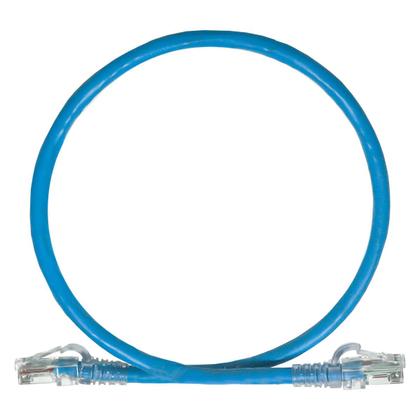 Imagem de Cabo De Rede Patch Cord 1 Metro CAT6 100% Cobre Azul Ethernet Lan Utp