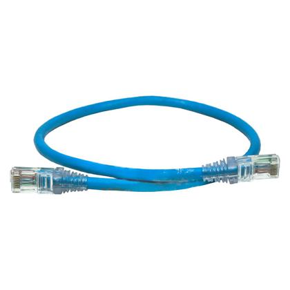 Imagem de Cabo de Rede Patch Cord 2 Metros Cat5e 100% Cobre Azul Crimpado Lan Utp Ethernet