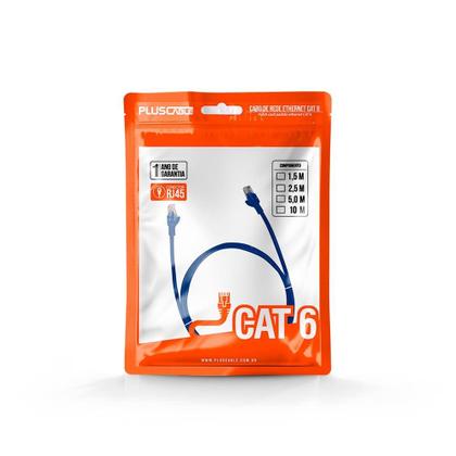 Imagem de Cabo de Rede Patch Cord CAT.6 Plus Cable,2.5m, Azul - PC-ETH6U25BL