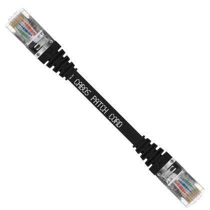 Imagem de Cabo de Rede Patch Cord Cat5e 100% Cobre Blindado Preto 10 centímetros