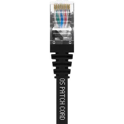 Imagem de Cabo de Rede Patch Cord Cat5e 100% Cobre Blindado Preto 9 Metros