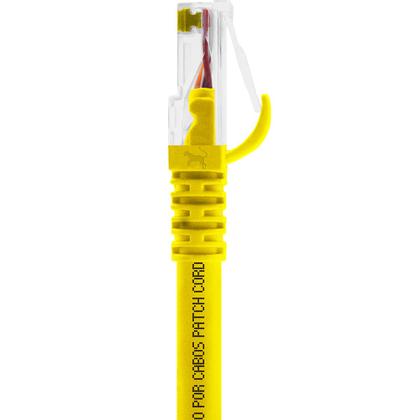 Imagem de Cabo de Rede Patch Cord Cat5e CCA Amarelo 7 Metros CFTV Montado
