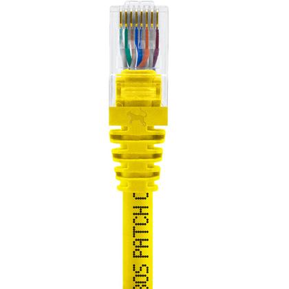Imagem de Cabo de Rede Patch Cord Cat5e CCA Amarelo 7 Metros CFTV Montado