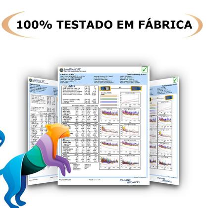 Imagem de Cabo de Rede Patch Cord Cat5e CCA Branco 25 centímetros