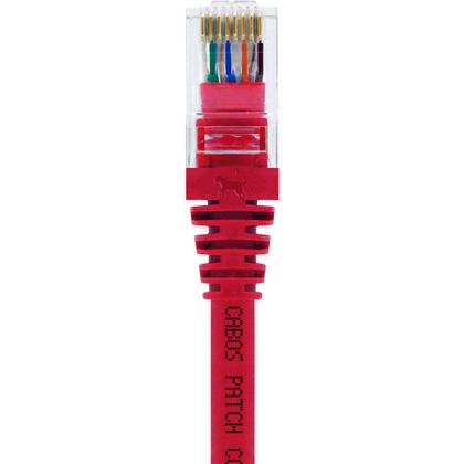 Imagem de Cabo de Rede Patch Cord Cat5e CCA Vermelho 10 Metros alta velocidade