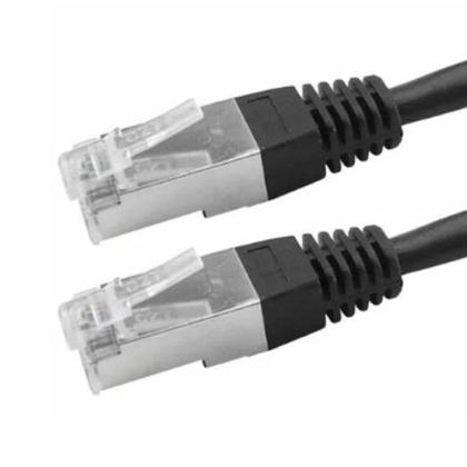 Imagem de Cabo de rede patch cord cat5e ftp blindado gigabit - 10m - preto 5+