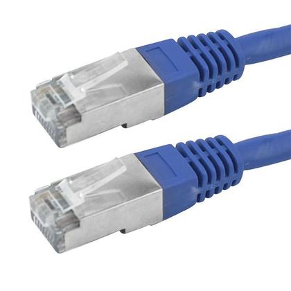 Imagem de Cabo de rede patch cord cat5e ftp blindado gigabit - 2m - azul 5+