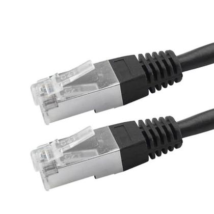 Imagem de Cabo de rede patch cord cat6 ftp blindado 2m preto