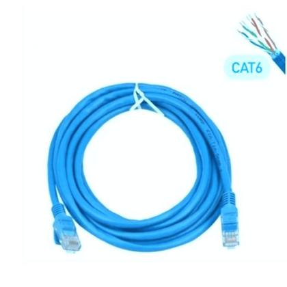 Imagem de Cabo de rede patch cord flexível rj-45 cat-6 2 metros azul - TOMATE