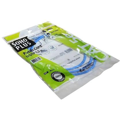 Imagem de Cabo de rede patch cord utp cat5e 1.5m azul soho plus furukawa 35104003