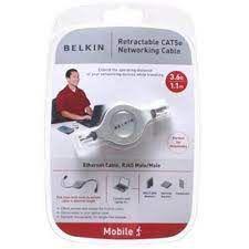 Imagem de Cabo De Rede Retrátil Belkin Cat5e 1,1 Metros Retrátil Rj45