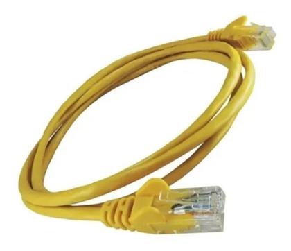 Imagem de Cabo De Rede Rj45 Cat5E Ethernet Patch Cord 1 Metro Amarelo