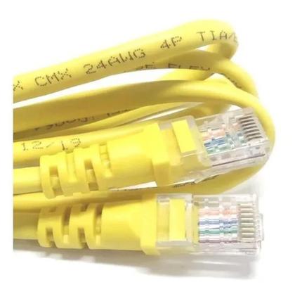 Imagem de Cabo De Rede Rj45 Cat5E Ethernet Patch Cord 1 Metro Amarelo
