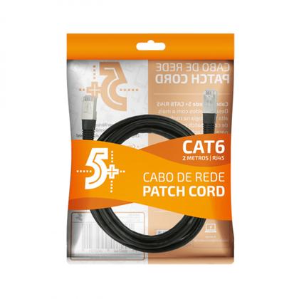 Imagem de Cabo de Rede RJ45 CAT6 Patch Cord 2 Metros Preto 0181086
