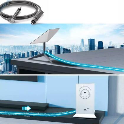 Imagem de Cabo de reposição Starlink 10 metros com conexão estável