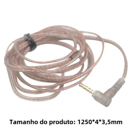 Imagem de Cabo de Upgrade para Fones KZ ZSN, ZS10 Pro e EDX Pro - 8 Fios Banhados a Ouro, Prata e Cobre