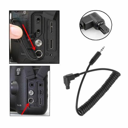 Imagem de Cabo Disparador Disparar Obturador Câmera Sincronismo Flash C3/RS-80N3