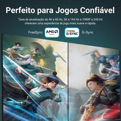 Imagem de Cabo Displayport 1.2 4k 144hz Adaptador Dp Blindado 3m 3D