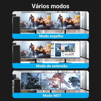 Imagem de Cabo Displayport 1.2 4k 144hz Adaptador Dp Blindado 3m 3D