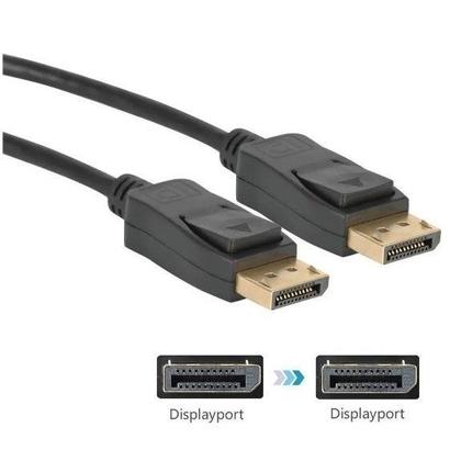 Imagem de Cabo Displayport 14 4k 144hz Adaptador Dp Blindado 1,5m 3 D Ultra Hd Pontas Gold Display Port