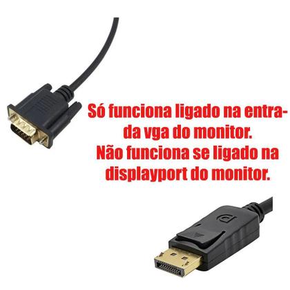 Imagem de Cabo Displayport Para Ligar O Pc No Monitor Led Lcd