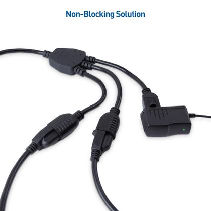 Imagem de Cabo divisor de alimentação Pacote com 2 cabos e 3 tomadas de 1,5 pés